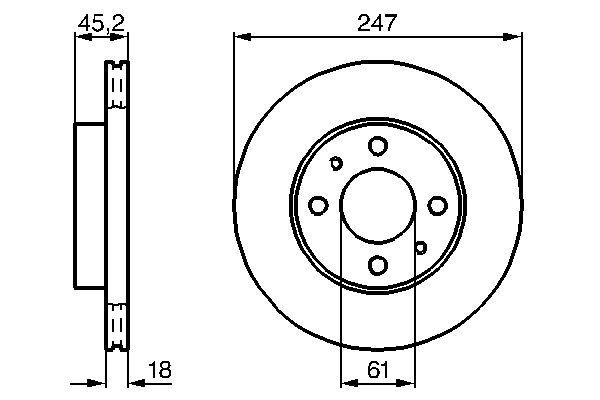 BOSCH 0 986 478 459 - Bremsscheibe