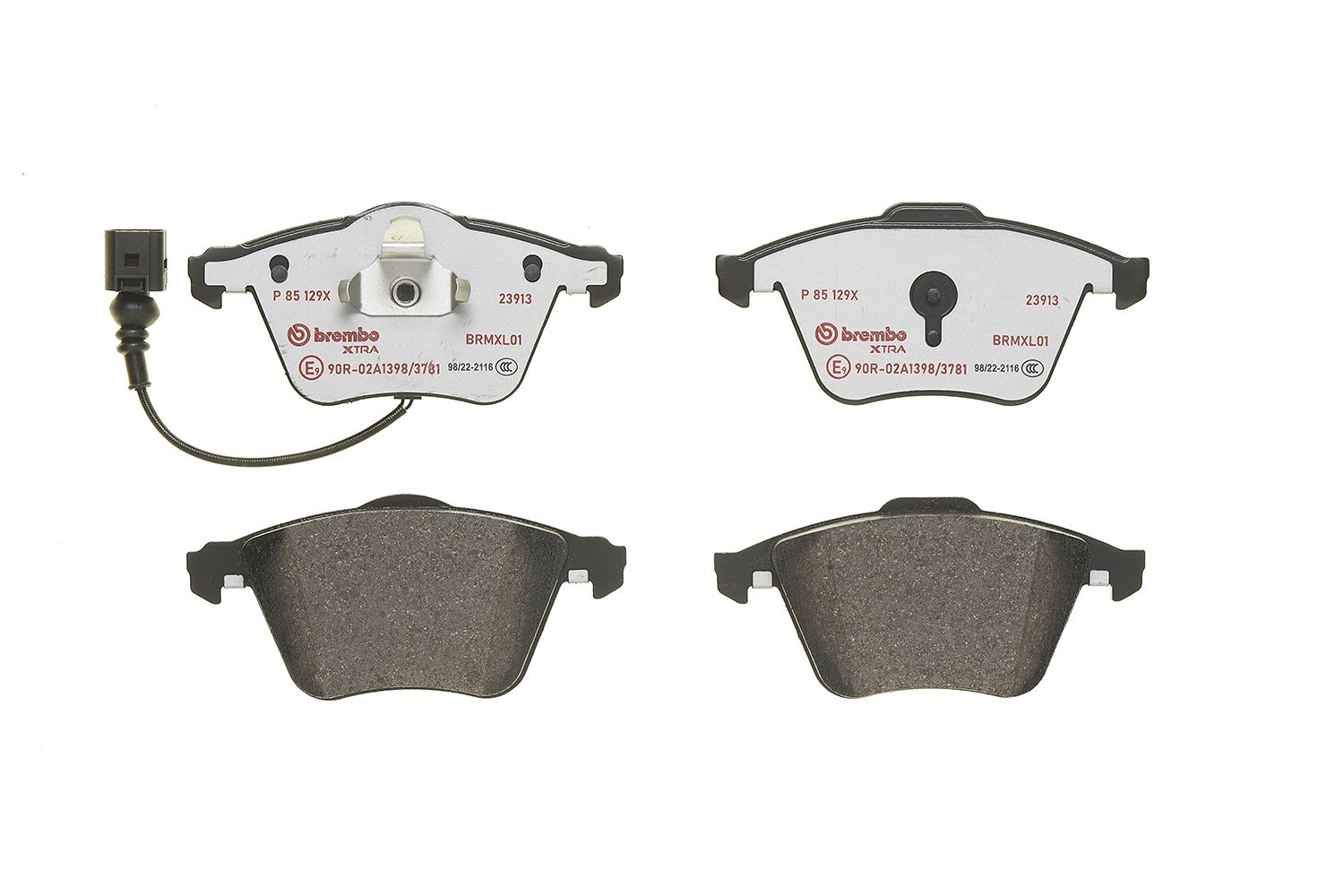 BREMBO P 85 129X - Bremsbelagsatz, Scheibenbremse