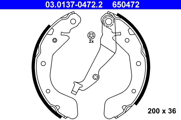 ATE 03.0137-0472.2 - Bremsbackensatz