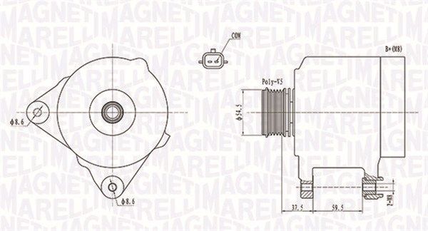 MAGNETI MARELLI 063731860010 - Generator