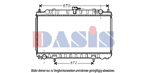 AKS DASIS 070093N - Kühler, Motorkühlung