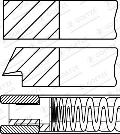 GOETZE ENGINE 08-141300-10 - Kolbenringsatz