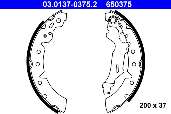 ATE 03.0137-0375.2 - Bremsbackensatz