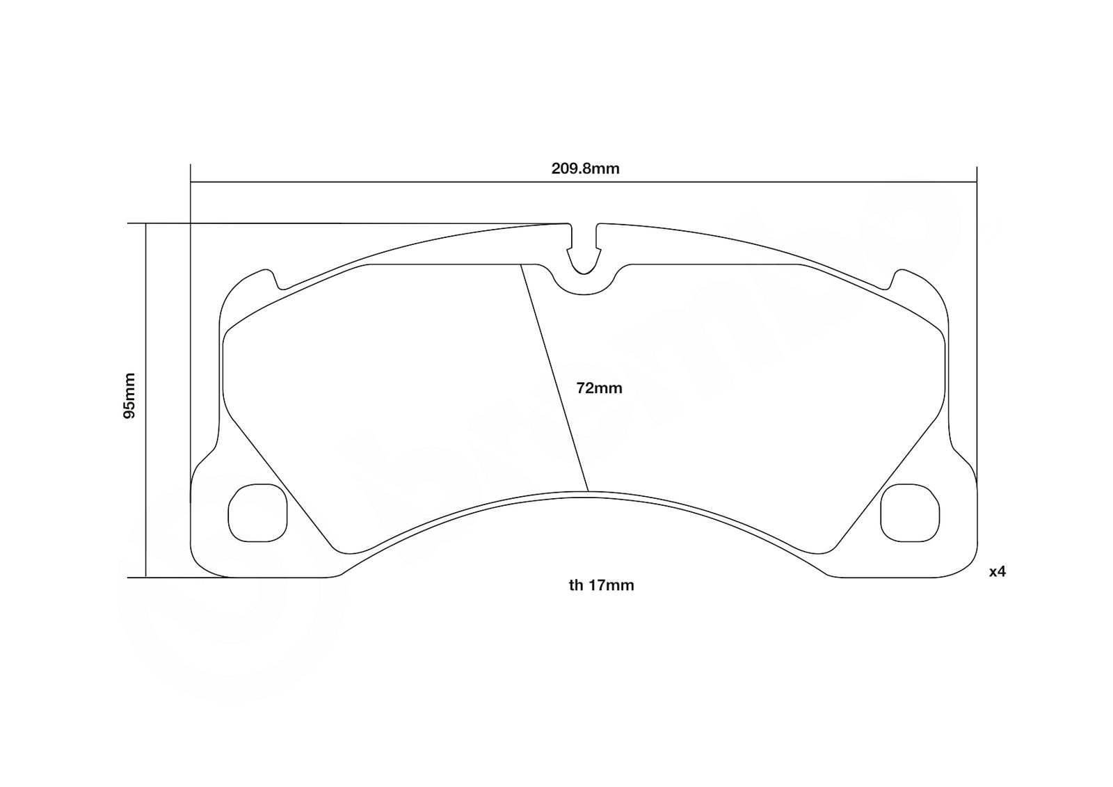 BREMBO 07.B314.67 - Hochleistungs-Bremsbelagsatz