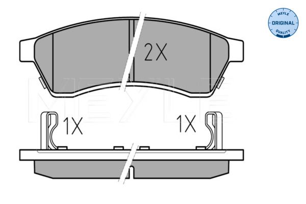 MEYLE 025 247 4414/W - Bremsbelagsatz, Scheibenbremse