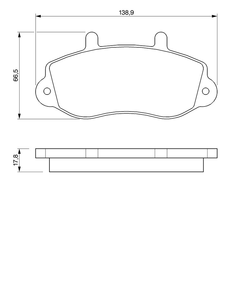 BOSCH 0 986 424 480 - Bremsbelagsatz, Scheibenbremse