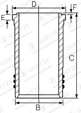 GOETZE ENGINE 14-450880-00 - Zylinderlaufbuchse
