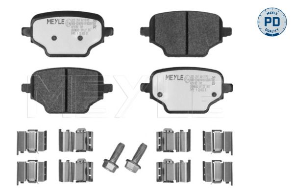 MEYLE 025 207 6417/PD - Bremsbelagsatz, Scheibenbremse