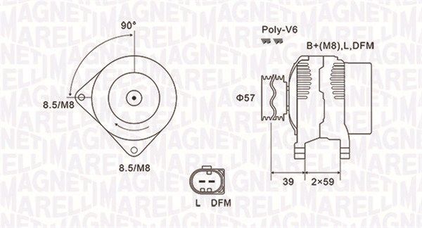 MAGNETI MARELLI 063732002010 - Generator