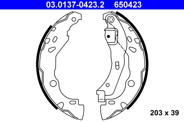 ATE 03.0137-0423.2 - Bremsbackensatz