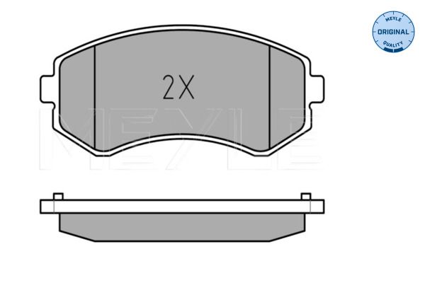 MEYLE 025 235 0216/W - Bremsbelagsatz, Scheibenbremse