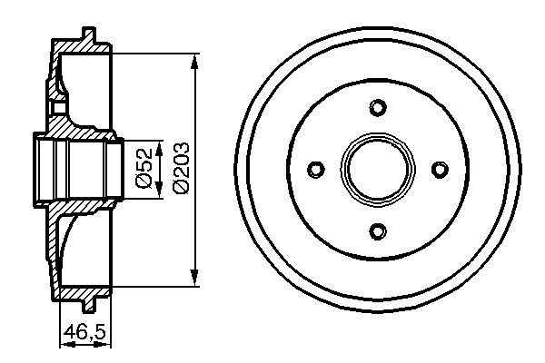 BOSCH 0 986 477 127 - Bremstrommel