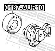 FEBEST 0187-AUR10 - Spannrolle, Keilrippenriemen