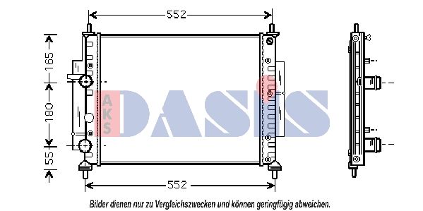 AKS DASIS 080027N - Kühler, Motorkühlung