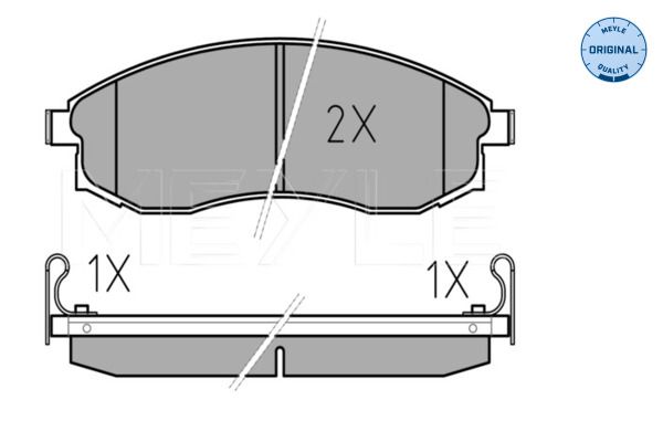 MEYLE 025 230 8617/W - Bremsbelagsatz, Scheibenbremse