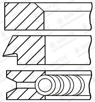 GOETZE ENGINE 08-106500-00 - Kolbenringsatz
