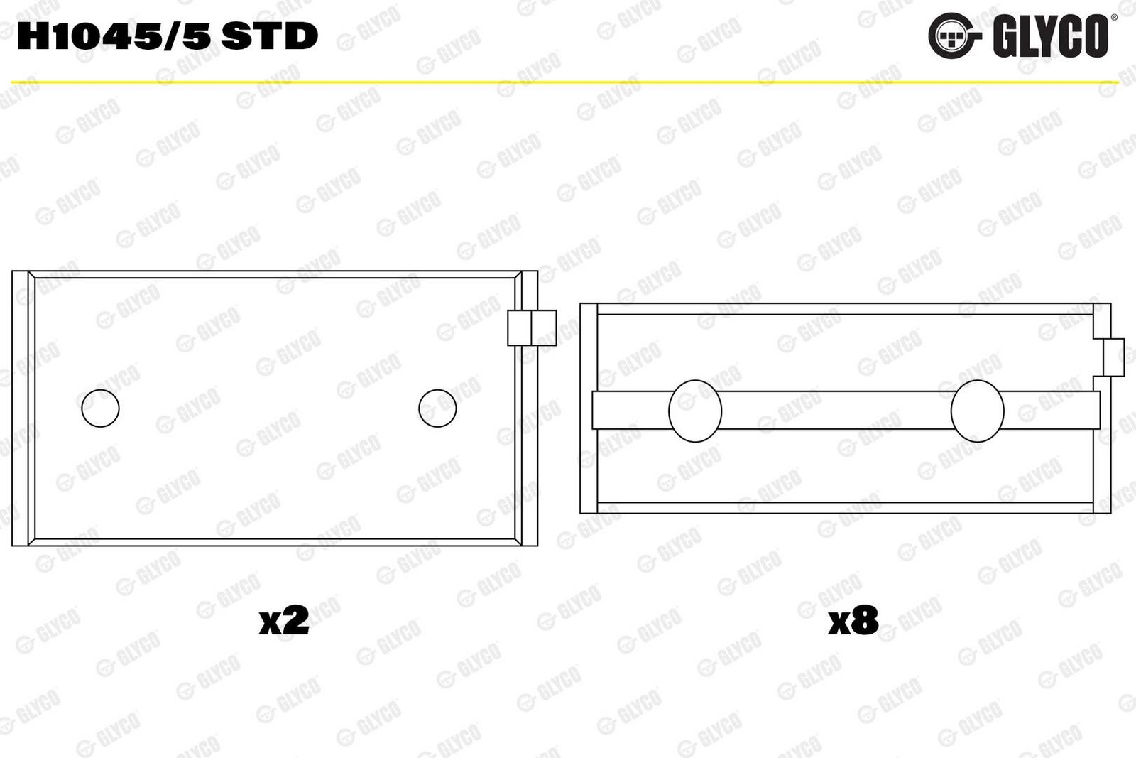 GLYCO H1045/5 STD - Kurbelwellenlagerschale