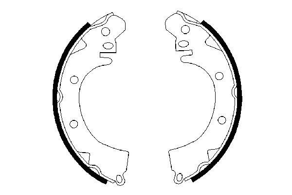 BOSCH 0 986 487 208 - Bremsbackensatz