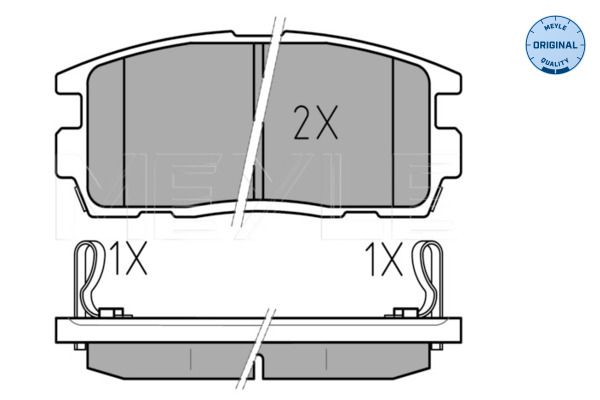 MEYLE 025 244 9815/W - Bremsbelagsatz, Scheibenbremse