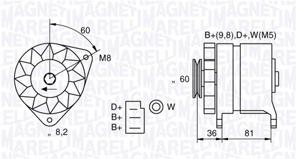 MAGNETI MARELLI 063731227010 - Generator