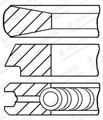 GOETZE ENGINE 08-424000-00 - Kolbenringsatz