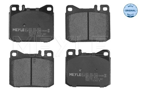 MEYLE 025 203 9215 - Bremsbelagsatz, Scheibenbremse