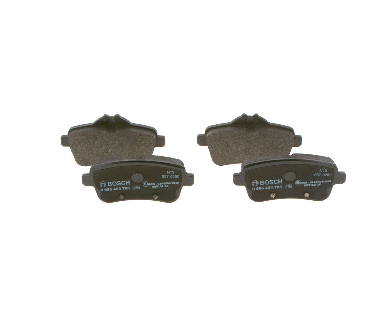 BOSCH 0 986 494 783 - Bremsbelagsatz, Scheibenbremse