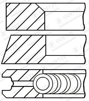 GOETZE ENGINE 08-101500-00 - Kolbenringsatz