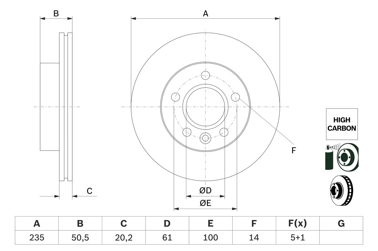 BOSCH 0 986 479 F40 - Bremsscheibe