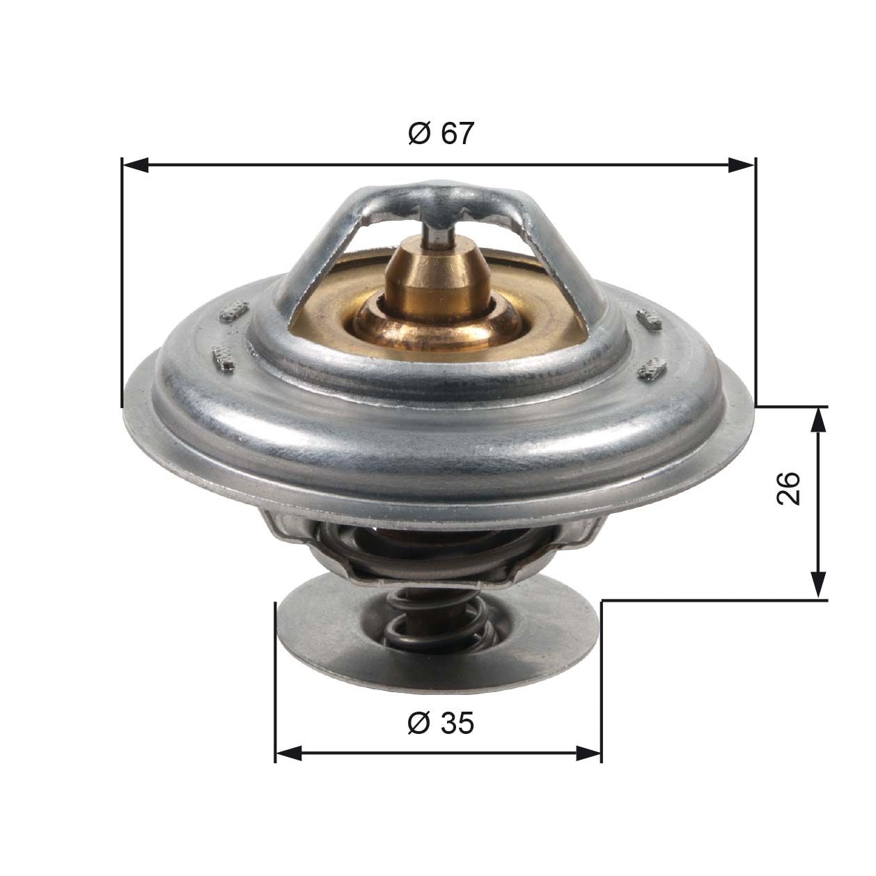 GATES TH13287G1 - Thermostat, Kühlmittel