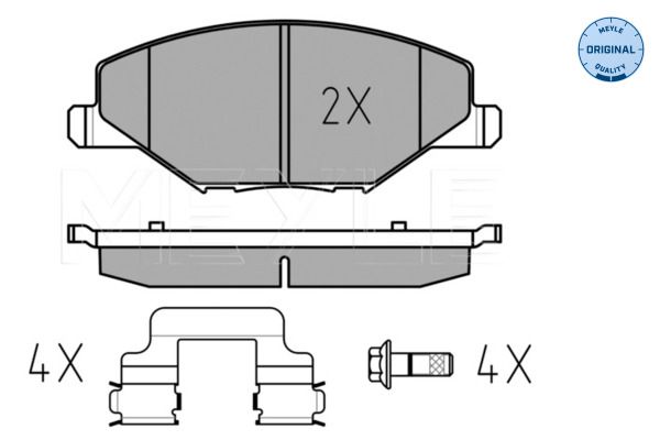 MEYLE 025 256 8118 - Bremsbelagsatz, Scheibenbremse