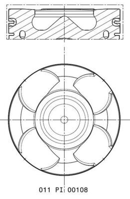 MAHLE 011 PI 00108 000 - Kolben