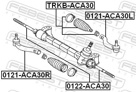 FEBEST 0122-ACA30 - Axialgelenk, Spurstange