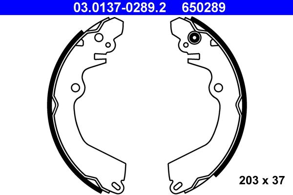 ATE 03.0137-0289.2 - Bremsbackensatz