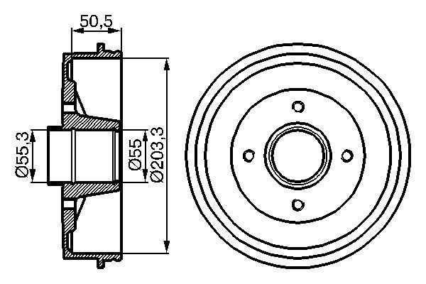 BOSCH 0 986 477 108 - Bremstrommel