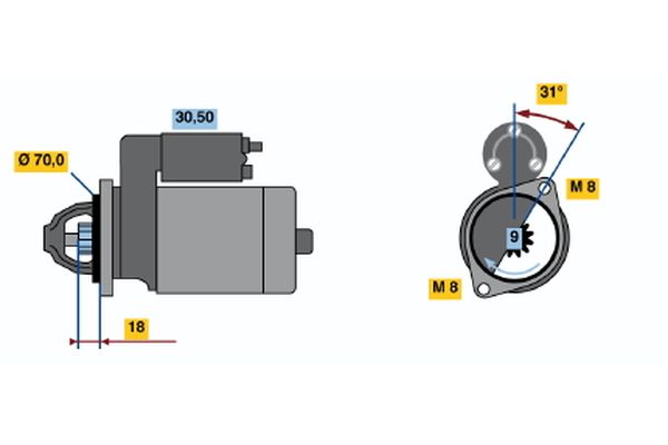 BOSCH 0 001 106 014 - Starter