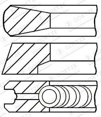 GOETZE ENGINE 08-115800-00 - Kolbenringsatz