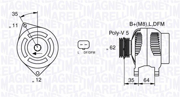 MAGNETI MARELLI 063377015010 - Generator