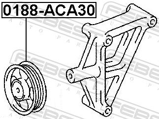 FEBEST 0188-ACA30 - Umlenk-/Führungsrolle, Keilrippenriemen