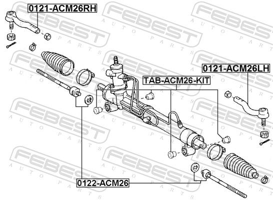 FEBEST 0121-ACM26LH - Spurstangenkopf