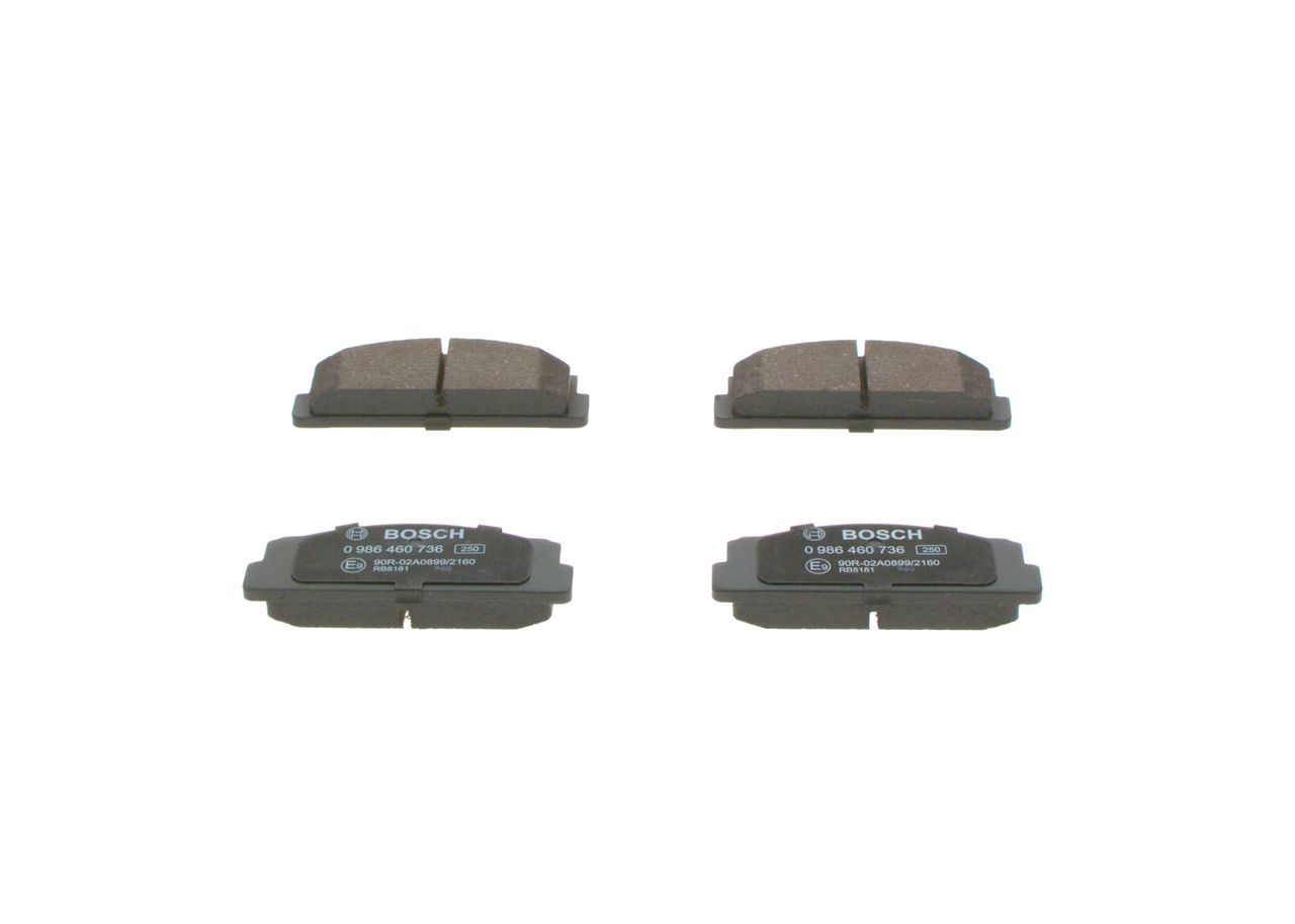 BOSCH 0 986 460 736 - Bremsbelagsatz, Scheibenbremse