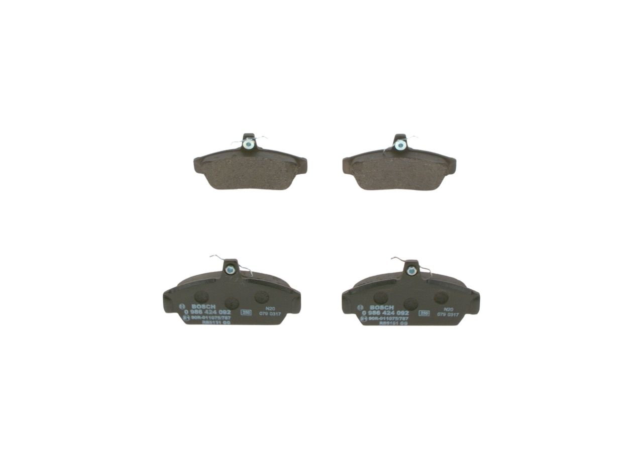 BOSCH 0 986 424 092 - Bremsbelagsatz, Scheibenbremse