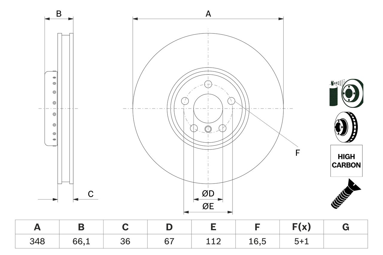 BOSCH 0 986 479 F59 - Bremsscheibe