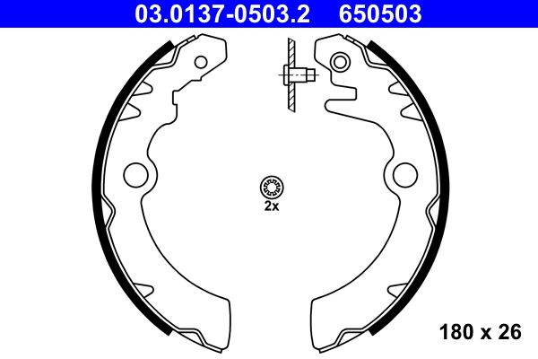 ATE 03.0137-0503.2 - Bremsbackensatz