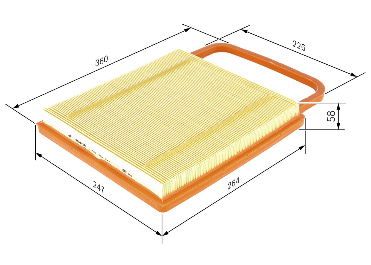 BOSCH 1 457 433 574 - Luftfilter