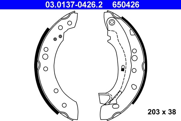 ATE 03.0137-0426.2 - Bremsbackensatz