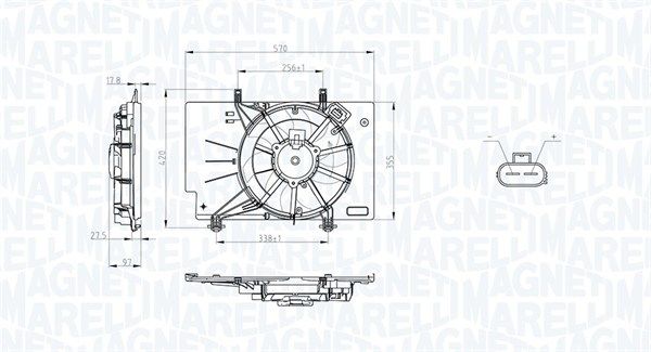 MAGNETI MARELLI 069422734010 - Lüfter, Motorkühlung