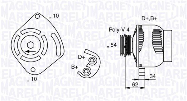 MAGNETI MARELLI 063377031010 - Generator