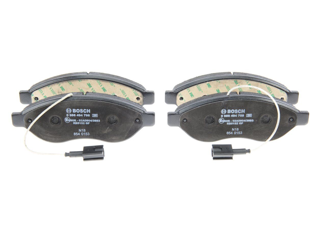 BOSCH 0 986 494 798 - Bremsbelagsatz, Scheibenbremse