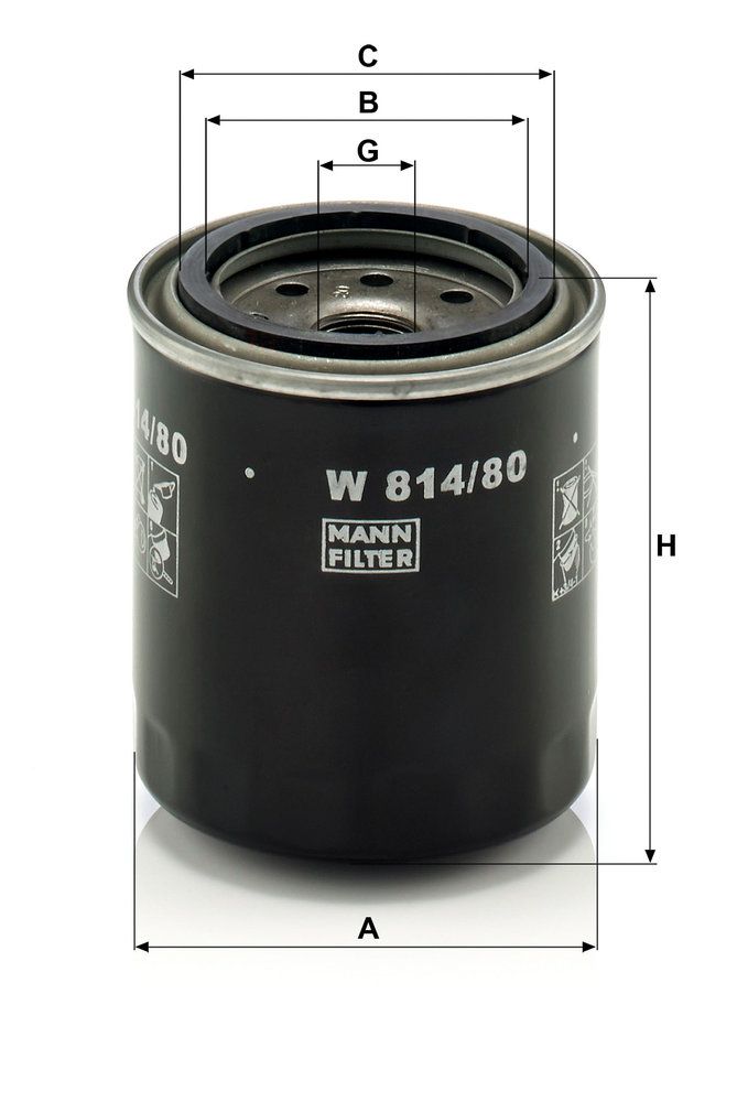 MANN-FILTER W 814/80 - Ölfilter